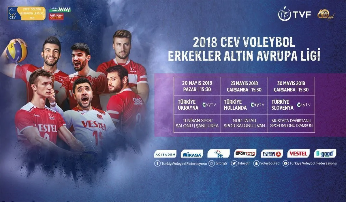 A Erkek Milliler Altın Avrupa Ligi'nde Start Alıyor