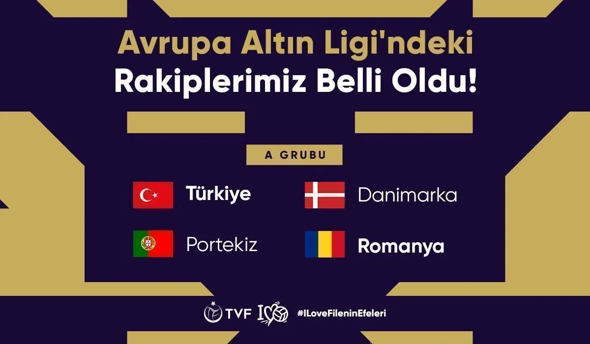 2023 CEV Avrupa Altın Ligi’ndeki rakiplerimiz belli oldu.