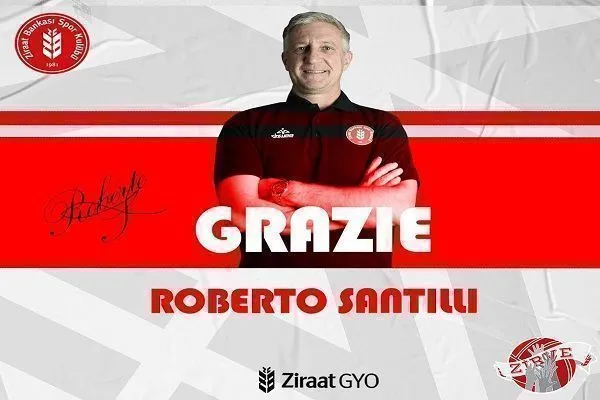Ziraat Bankkart’ta İtalyan Teknik Direktör Roberto Santilli ile yollar ayrıldı.